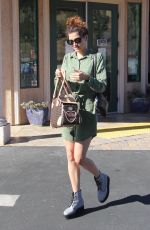 BLANCA BLANCO with Her Rabbit Going Christmas Tree Shopping in Agoura Hills 11/26/2018