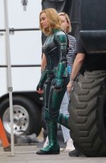 BRIE LARSON on the Set of Captain Marvel in Los Angeles 11/19/2018
