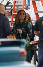 BRIE LARSON on the Set of Captain Marvel in Los Angeles 11/19/2018
