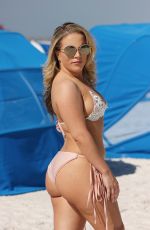 CARMEN VALENTINA in Bikini at a Beach in Miami 10/11/2018
