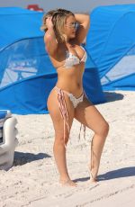 CARMEN VALENTINA in Bikini at a Beach in Miami 10/11/2018