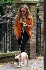 CAROLINE FLACK Out with Her Dog in London 11/06/2018