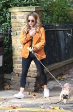 CAROLINE FLACK Out with Her Dog in London 11/06/2018