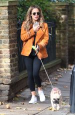 CAROLINE FLACK Out with Her Dog in London 11/06/2018