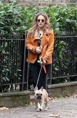 CAROLINE FLACK Out with Her Dog in London 11/06/2018