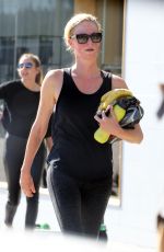 CHARLIZE THERON at Soulcycle in Los Angeles 11/03/2018