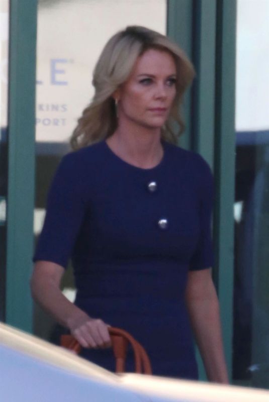 CHARLIZE THERON on the Set of Regyn Kelly and Roger Ailes Project in Los Angeles 10/31/2018