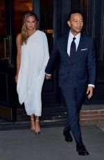 CHRISSY TEIGEN Heading Glamour Awards in New York 11/12/2018