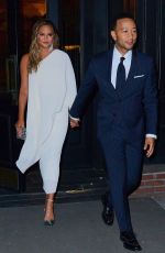 CHRISSY TEIGEN Heading Glamour Awards in New York 11/12/2018