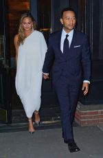 CHRISSY TEIGEN Heading Glamour Awards in New York 11/12/2018