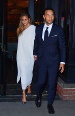 CHRISSY TEIGEN Heading Glamour Awards in New York 11/12/2018