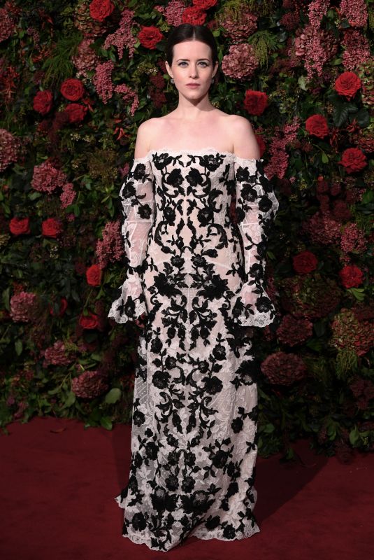 CLAIRE FOY at Evening Standard Theatre Awards 2018 in London 11/18/2018