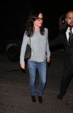 COURTENEY COX Night Out in West Hollywood 11/16/2018