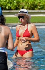 COURTNEY FORCE in Bikini at a Pool in Hawaii 11/28/2018