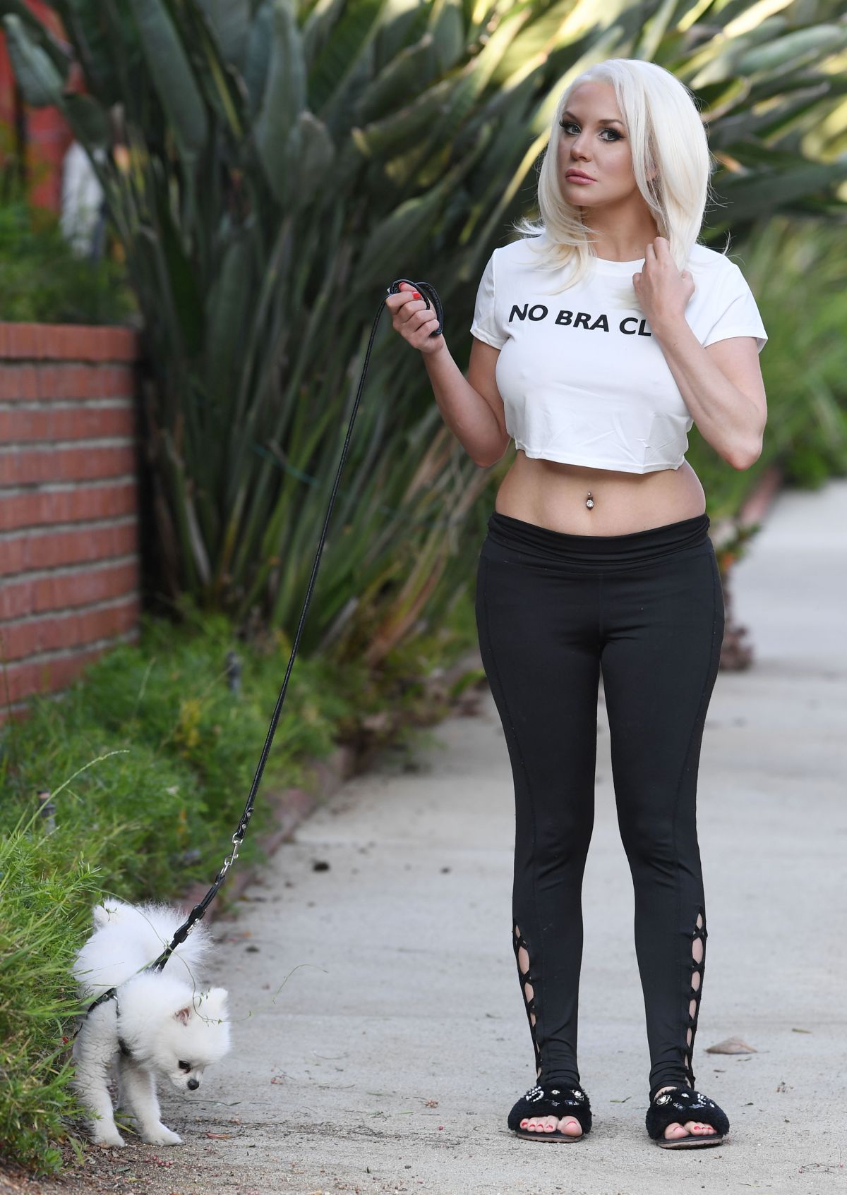 COURTNEY STODDEN Out with Her Dog in West Hollywood 11/19/2018.