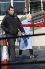 DAKOTA FANNING on the Set of Dweetness in the Belly in Dublin 11/11/2018