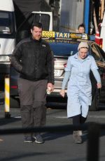 DAKOTA FANNING on the Set of Dweetness in the Belly in Dublin 11/11/2018