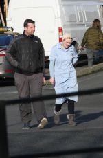 DAKOTA FANNING on the Set of Dweetness in the Belly in Dublin 11/11/2018