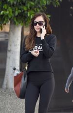 DAKOTA JOHNSON Leave a Gym in Los Angeles 11/13/2018
