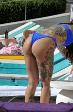 DARYLLE SARGEANT in Bikini at a Pool in Ibiza 10/28/2018