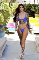 DARYLLE SARGEANT in Bikini at a Pool in Ibiza 10/28/2018
