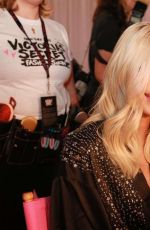 DEVON WINDSOR on the Backstage of Victoria’s Secret Fashion Show in New York 11/08/2018