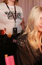 DEVON WINDSOR on the Backstage of Victoria’s Secret Fashion Show in New York 11/08/2018