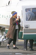 DREW BARRYMORE at a Heliport in New York 11/26/2018