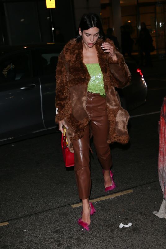 DUA LIPA Out for Dinner in London 11/23/2018