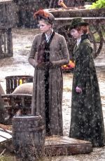 ELEANOR TOMLINSON on the Set of a Photoshoot in Los Angeles 11/04/2018