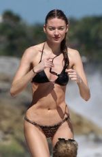 ELSA HOSK and MARTHA HUNT in Bikinis at a Beach in Mexico 11/18/2018