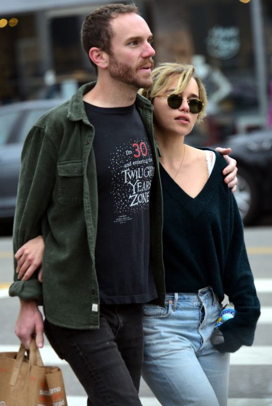 EMILIA CLARKE and Charlie McDowel Out in Venice Beach 11/04/2018
