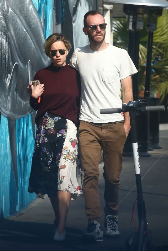 EMILIA CLARKE and Charlie McDowel Out Shopping in Venice Beach 11/11/2018