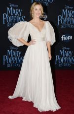 EMILY BLUNT at Mary Poppins Returns Premiere in Hollywood 11/29/2018