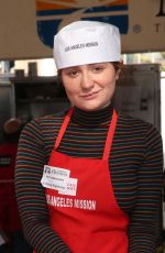 EMMA KENNEY at Los Angeles Mission Thanksgiving Event 11/21/2018