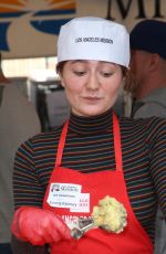 EMMA KENNEY at Los Angeles Mission Thanksgiving Event 11/21/2018
