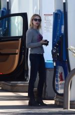EMMA ROBERTS at a Gas Station in Hollywood 11/30/2018