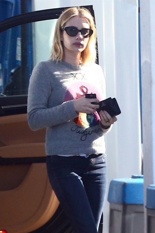 EMMA ROBERTS at a Gas Station in Hollywood 11/30/2018