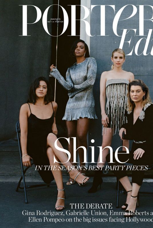 EMMA ROBERTS, GINA RODRIGUEZ, GABRIELLE UNION and ELLEN POMPEO for Edit by net-a-porter, November 2018