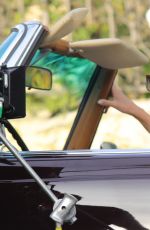 EMMA ROBERTS in Vintage Convertible in Beverly Hills 11/01/2018