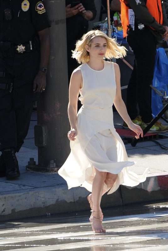 EMMA ROBERTS on the Set of a Photoshoot in Los Angeles 11/04/2018