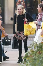 EMMA ROBERTS Shopping at The Grove in Los Angeles 11/27/2018