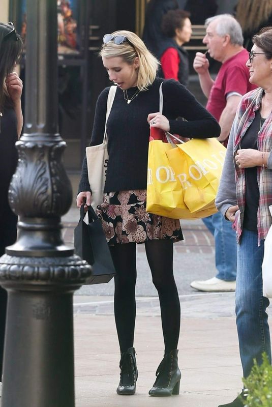 EMMA ROBERTS Shopping at The Grove in Los Angeles 11/27/2018