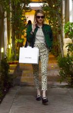 EMMA ROBERTS Shopping on Melrose Place in Los Angeles 11/26/2018
