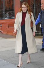 EMMA STONE Out in New York 11/09/2018