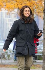 EMMY ROSSUM on the Set of Modren Love in New York 11/12/2018