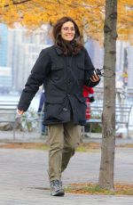 EMMY ROSSUM on the Set of Modren Love in New York 11/12/2018