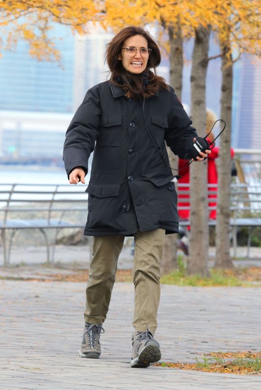 EMMY ROSSUM on the Set of Modren Love in New York 11/12/2018