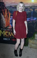 EVANNA LYNCH at Mowgli Premiere in Los Angeles 11/28/2018