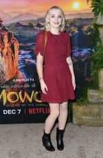 EVANNA LYNCH at Mowgli Premiere in Los Angeles 11/28/2018